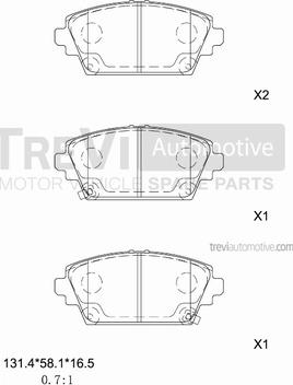 Trevi Automotive PF1176 - Kit pastiglie freno, Freno a disco autozon.pro