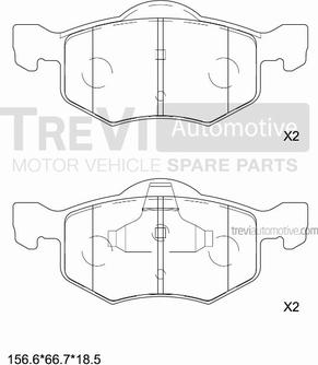 Trevi Automotive PF1171 - Kit pastiglie freno, Freno a disco autozon.pro