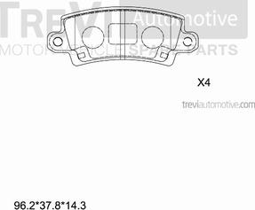 Trevi Automotive PF1173 - Kit pastiglie freno, Freno a disco autozon.pro