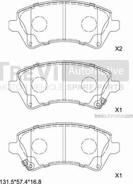 Trevi Automotive PF1172 - Kit pastiglie freno, Freno a disco autozon.pro