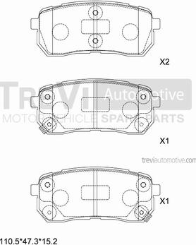 Trevi Automotive PF1394 - Kit pastiglie freno, Freno a disco autozon.pro