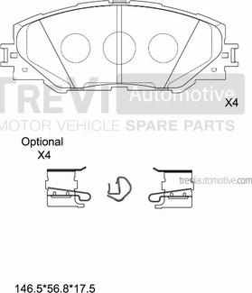 Trevi Automotive PF1395 - Kit pastiglie freno, Freno a disco autozon.pro