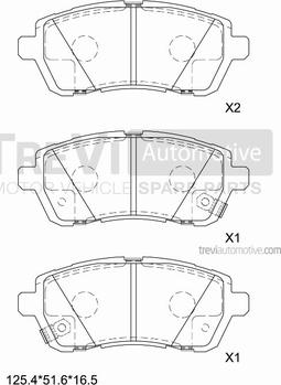 Trevi Automotive PF1390 - Kit pastiglie freno, Freno a disco autozon.pro