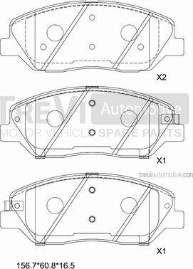 Trevi Automotive PF1391 - Kit pastiglie freno, Freno a disco autozon.pro