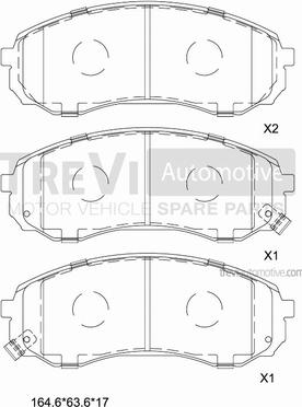 Trevi Automotive PF1393 - Kit pastiglie freno, Freno a disco autozon.pro