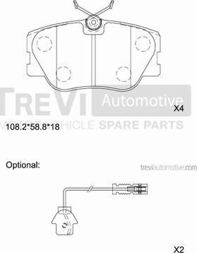 Trevi Automotive PF1397 - Kit pastiglie freno, Freno a disco autozon.pro