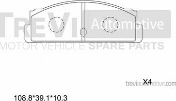 Trevi Automotive PF1345 - Kit pastiglie freno, Freno a disco autozon.pro