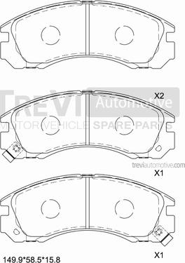 Trevi Automotive PF1341 - Kit pastiglie freno, Freno a disco autozon.pro