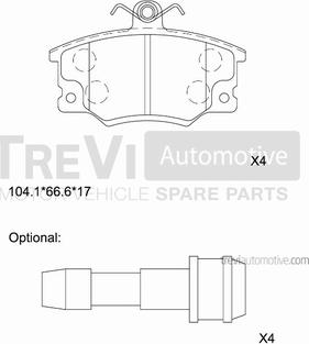 Trevi Automotive PF1355 - Kit pastiglie freno, Freno a disco autozon.pro