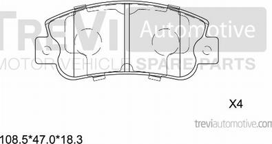 Trevi Automotive PF1353 - Kit pastiglie freno, Freno a disco autozon.pro