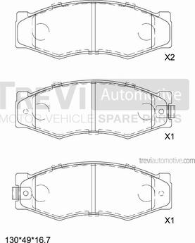 Trevi Automotive PF1352 - Kit pastiglie freno, Freno a disco autozon.pro