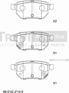 Trevi Automotive PF1365 - Kit pastiglie freno, Freno a disco autozon.pro