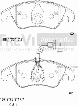 Trevi Automotive PF1366 - Kit pastiglie freno, Freno a disco autozon.pro