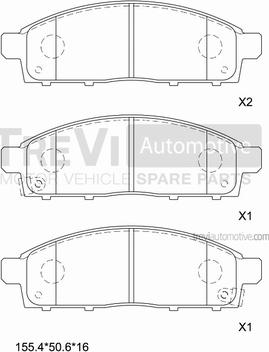 Trevi Automotive PF1361 - Kit pastiglie freno, Freno a disco autozon.pro