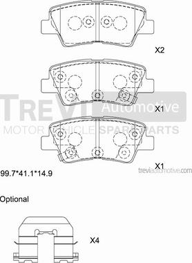 Trevi Automotive PF1306 - Kit pastiglie freno, Freno a disco autozon.pro