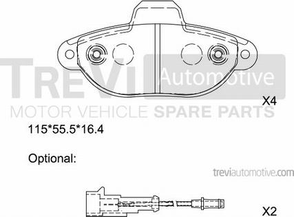 Trevi Automotive PF1319 - Kit pastiglie freno, Freno a disco autozon.pro