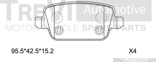 Trevi Automotive PF1310 - Kit pastiglie freno, Freno a disco autozon.pro