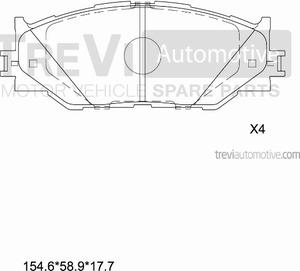 Trevi Automotive PF1317 - Kit pastiglie freno, Freno a disco autozon.pro