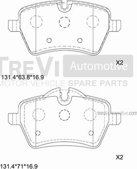 Trevi Automotive PF1389 - Kit pastiglie freno, Freno a disco autozon.pro