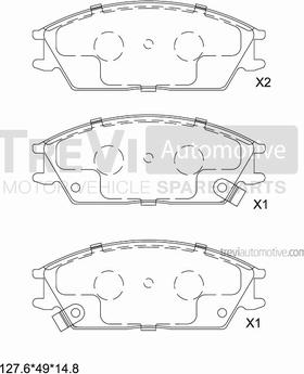 Trevi Automotive PF1386 - Kit pastiglie freno, Freno a disco autozon.pro