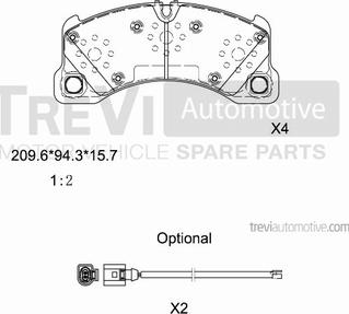 Trevi Automotive PF1380 - Kit pastiglie freno, Freno a disco autozon.pro