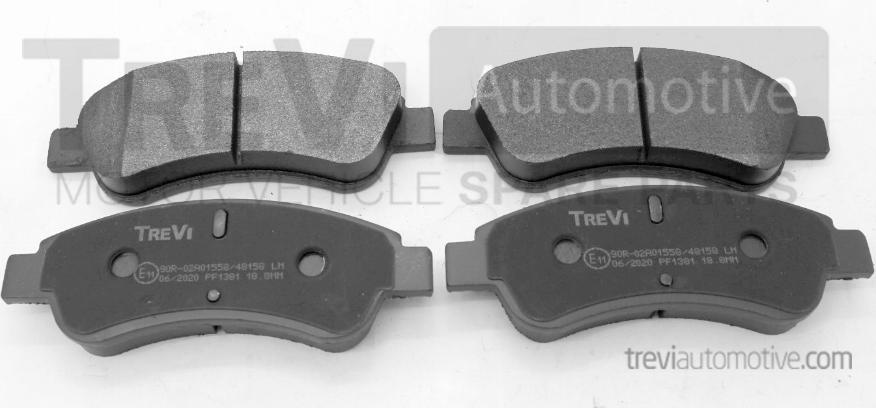 Trevi Automotive PF1381 - Kit pastiglie freno, Freno a disco autozon.pro