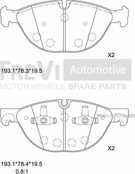 Trevi Automotive PF1388 - Kit pastiglie freno, Freno a disco autozon.pro