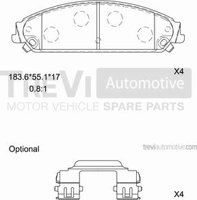 Trevi Automotive PF1387 - Kit pastiglie freno, Freno a disco autozon.pro