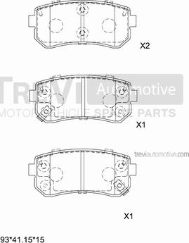 Trevi Automotive PF1329 - Kit pastiglie freno, Freno a disco autozon.pro