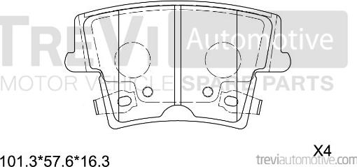 Trevi Automotive PF1326 - Kit pastiglie freno, Freno a disco autozon.pro