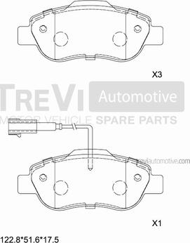 Trevi Automotive PF1320 - Kit pastiglie freno, Freno a disco autozon.pro