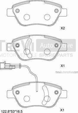 Trevi Automotive PF1321 - Kit pastiglie freno, Freno a disco autozon.pro