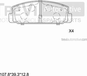 Trevi Automotive PF1328 - Kit pastiglie freno, Freno a disco autozon.pro