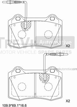 Trevi Automotive PF1323 - Kit pastiglie freno, Freno a disco autozon.pro