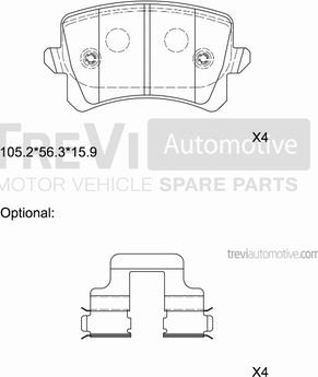 Trevi Automotive PF1376 - Kit pastiglie freno, Freno a disco autozon.pro