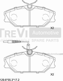 Trevi Automotive PF1377 - Kit pastiglie freno, Freno a disco autozon.pro