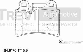 Trevi Automotive PF1294 - Kit pastiglie freno, Freno a disco autozon.pro