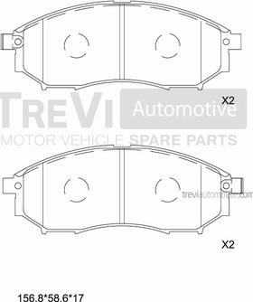 Trevi Automotive PF1295 - Kit pastiglie freno, Freno a disco autozon.pro