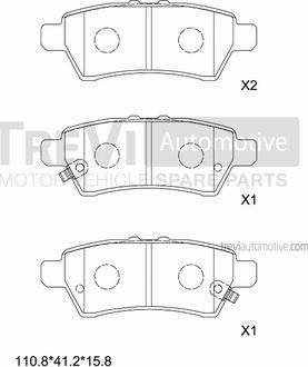 Trevi Automotive PF1296 - Kit pastiglie freno, Freno a disco autozon.pro