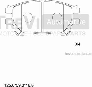 Trevi Automotive PF1290 - Kit pastiglie freno, Freno a disco autozon.pro