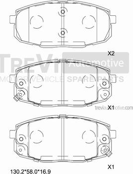 Trevi Automotive PF1291 - Kit pastiglie freno, Freno a disco autozon.pro