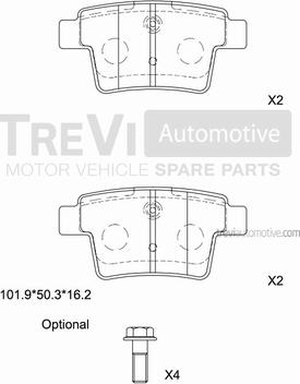 Trevi Automotive PF1298 - Kit pastiglie freno, Freno a disco autozon.pro