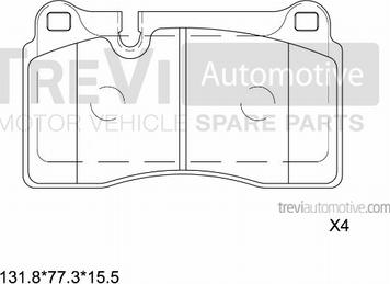 Trevi Automotive PF1293 - Kit pastiglie freno, Freno a disco autozon.pro