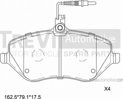 Trevi Automotive PF1240 - Kit pastiglie freno, Freno a disco autozon.pro