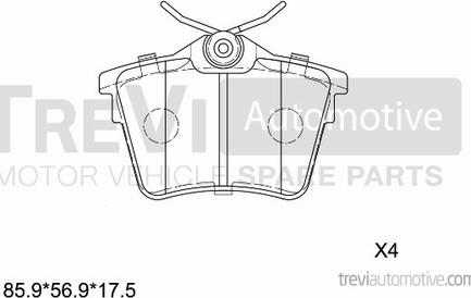 Trevi Automotive PF1241 - Kit pastiglie freno, Freno a disco autozon.pro