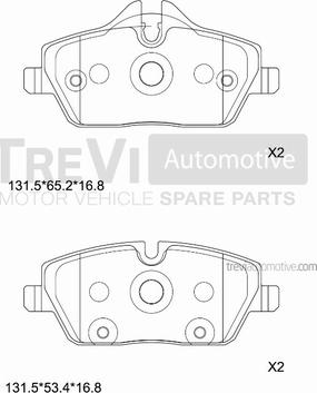 Trevi Automotive PF1248 - Kit pastiglie freno, Freno a disco autozon.pro