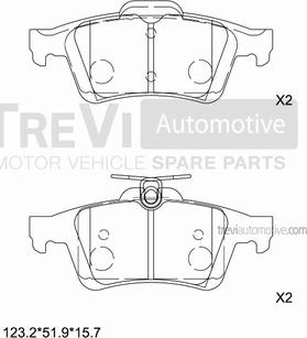 Trevi Automotive PF1255 - Kit pastiglie freno, Freno a disco autozon.pro