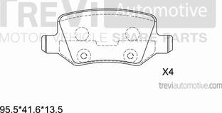 Trevi Automotive PF1257 - Kit pastiglie freno, Freno a disco autozon.pro