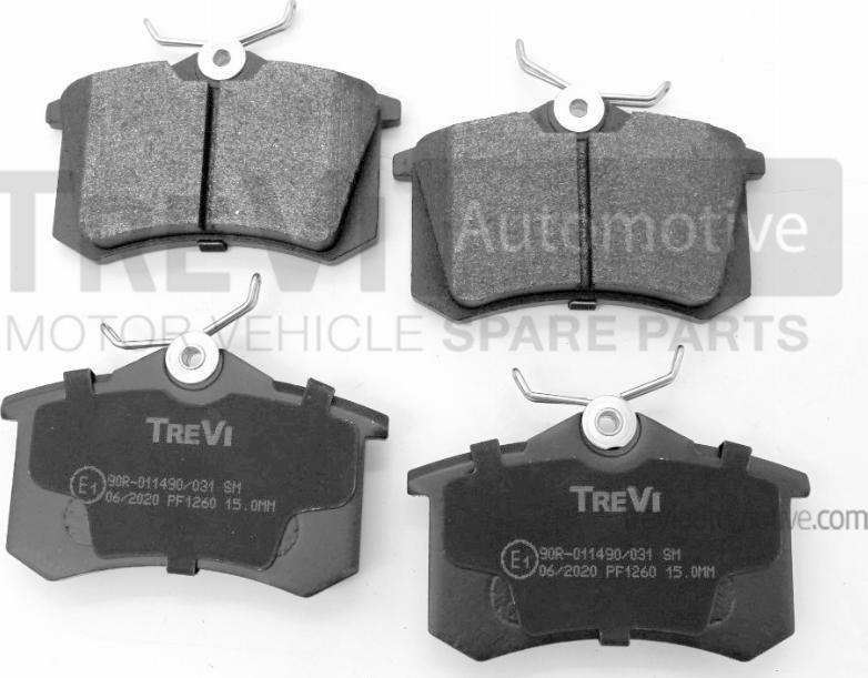 Trevi Automotive PF1260 - Kit pastiglie freno, Freno a disco autozon.pro