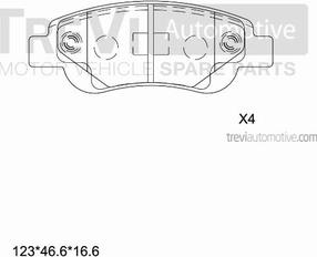 Trevi Automotive PF1261 - Kit pastiglie freno, Freno a disco autozon.pro